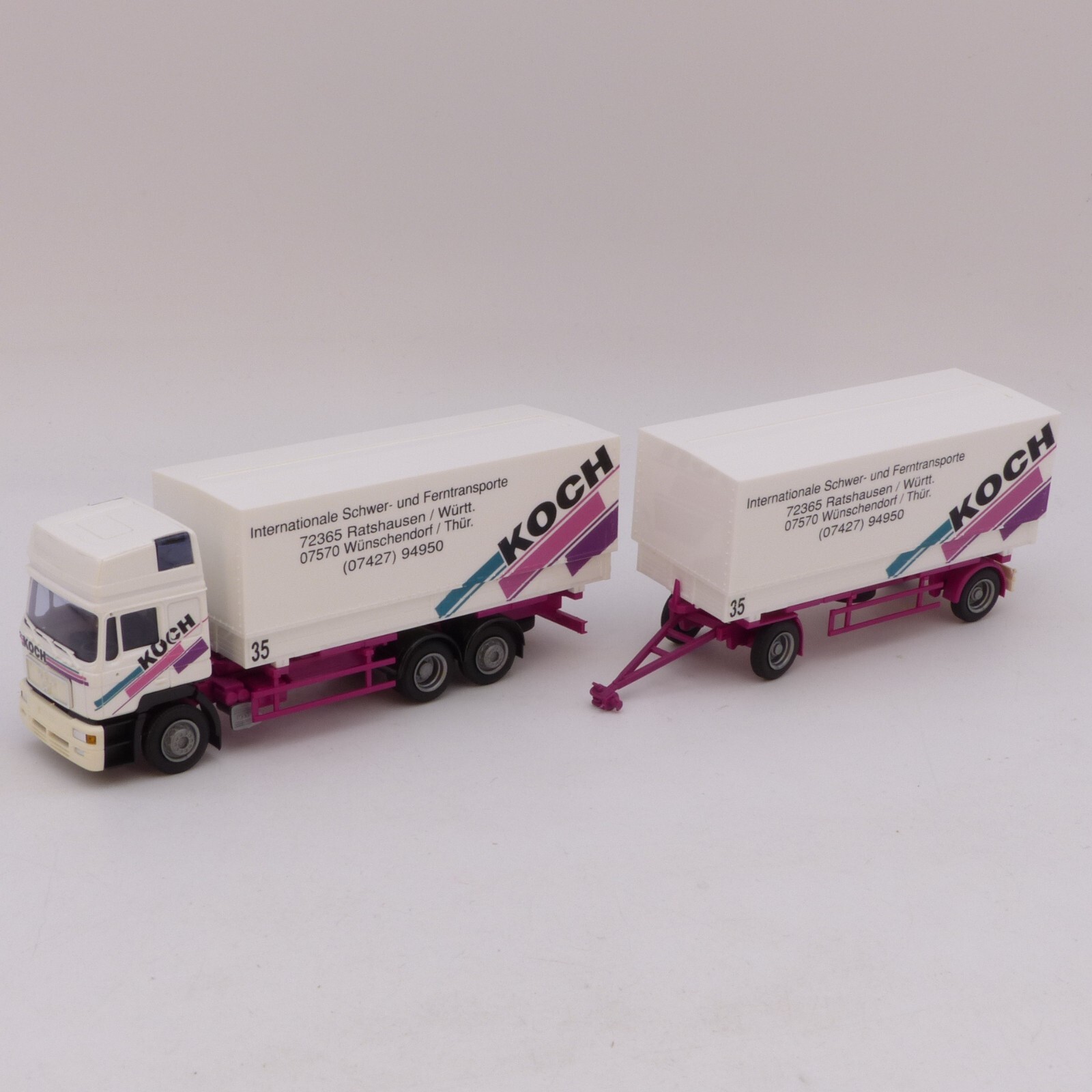 AMW / AWM 1:87 Nr.: 70631_A MAN F2000 Hängerzug KOCH, siehe Bilder o. EX213