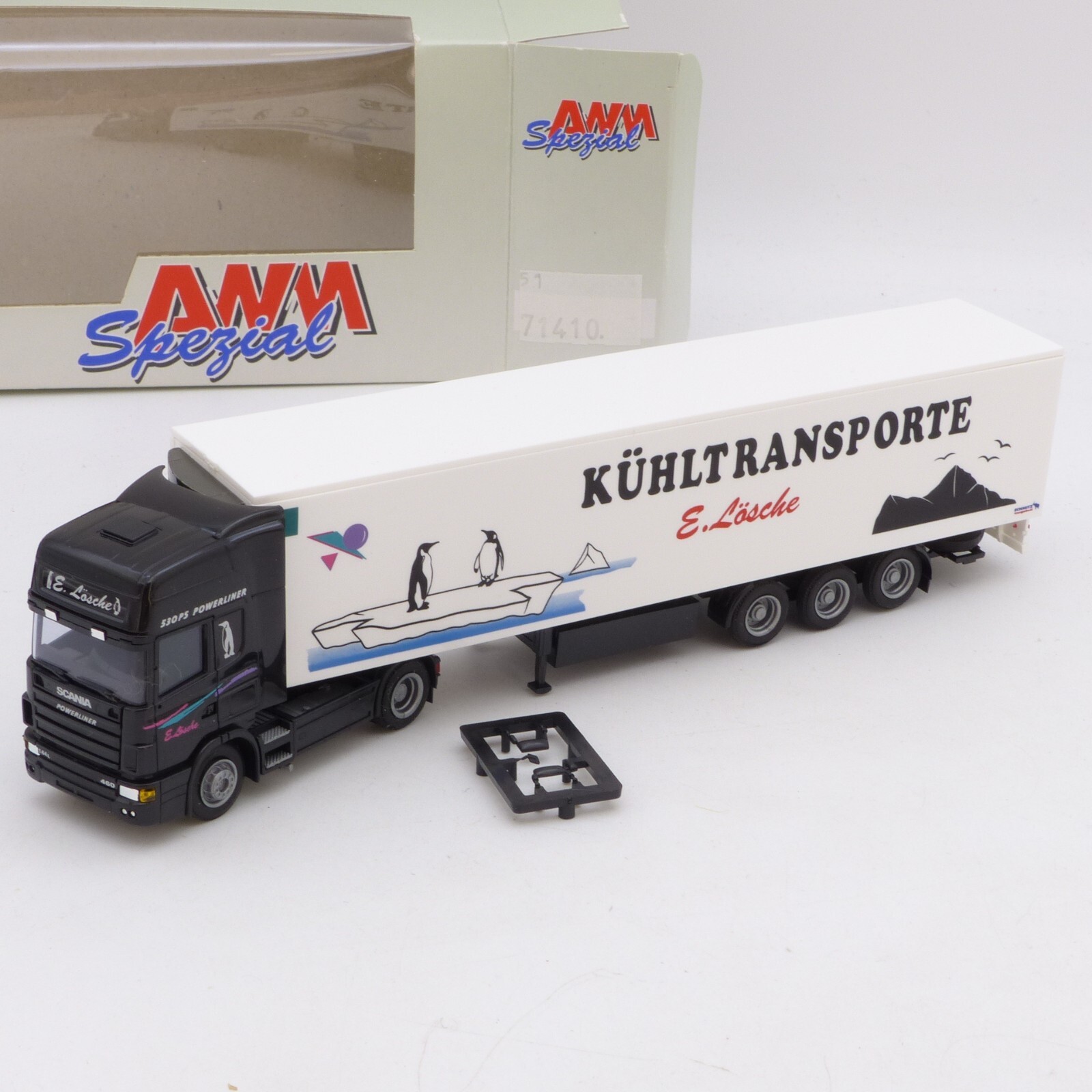 AWM / AMW 1:87 Nr.: 71410 Scania 144L Sattelzug E. Lösche, in OVP EX804