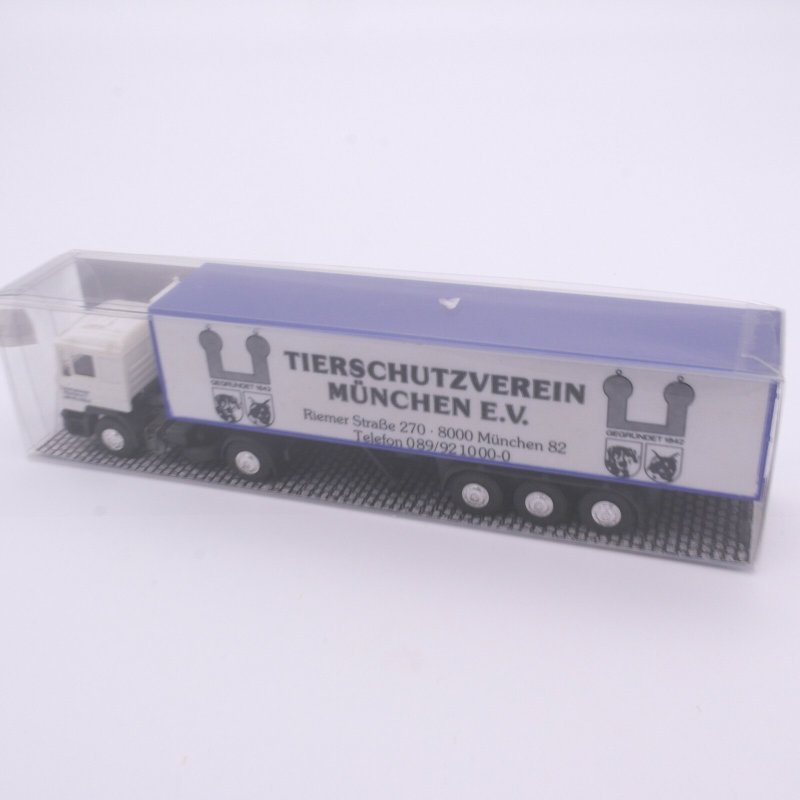 Albedo 1:87 MAN Sattelzug Tierschutzverein München neuwertig in OVP RT470 – Bild 3