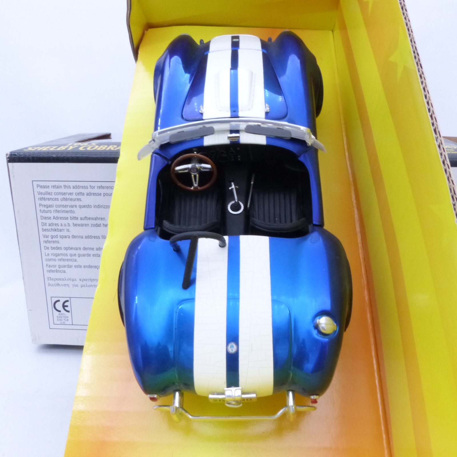 American Muscle ERTL 1:18 32237 Shelby Cobra 1965 zweifarbig in OVP EX8294 – Bild 4