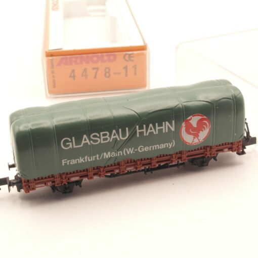 Arnold N 4478-11 SoMo 90 Rungenwagen "GLASBAU HAHN" neuwertig in OVP ER5081