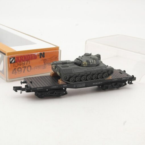 Arnold N 4970 Güterwagen mit Panzer beladen in OVP QR9994