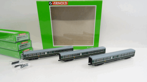 Arnold N HN4191 Reisezugwagen-Set 3tlg. Lowa E5 der DR neuwertig in OVP JL567