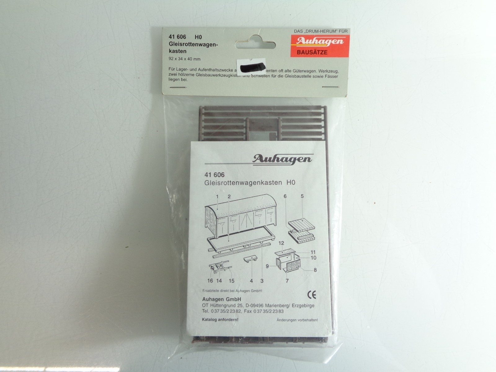 Auhagen H0 Bausatz 41606 Gleisrottenwagenkasten siehe Foto in OVP PK1818
