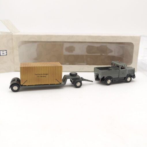 BUB 1:87 010462 Kaeble K650 & Schwerlastanhänger mit Container in OVP QR8586 – Bild 3