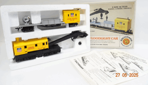 Bachmann H0 46-1215-01 Kranwagen mit Flutlichtwagen in OVP JL813