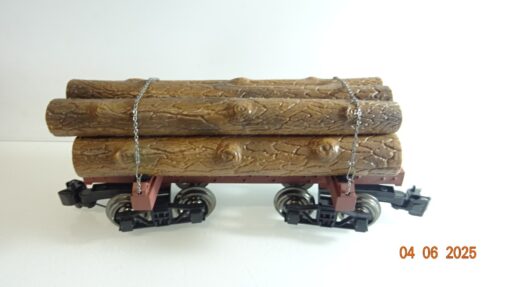 Bachmann Spur G 98490 Skelett Blockwagen mit Holzladung siehe Foto in OVP CK8662 – Bild 3