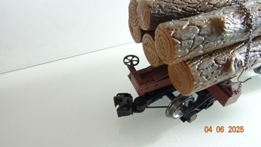 Bachmann Spur G 98490 Skelett Blockwagen mit Holzladung siehe Foto in OVP CK8662 – Bild 4