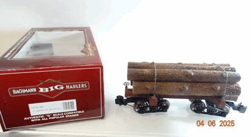 Bachmann Spur G 98490 Skelett Blockwagen mit Holzladung siehe Foto in OVP CK8662
