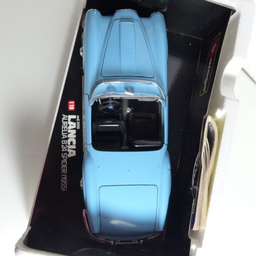 Bburago / Burago 1:18 3010 Lancia Aurelia B 24 Spider hellblau in OVP EX3483 – Bild 4