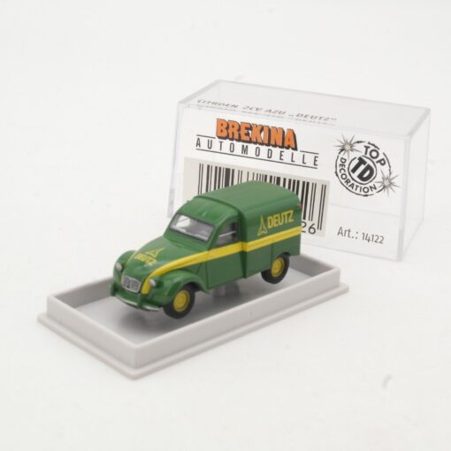 Brekina 1:87 14122 Citroen 2CV AZU Deutz Ente neuwertig in OVP QR9226