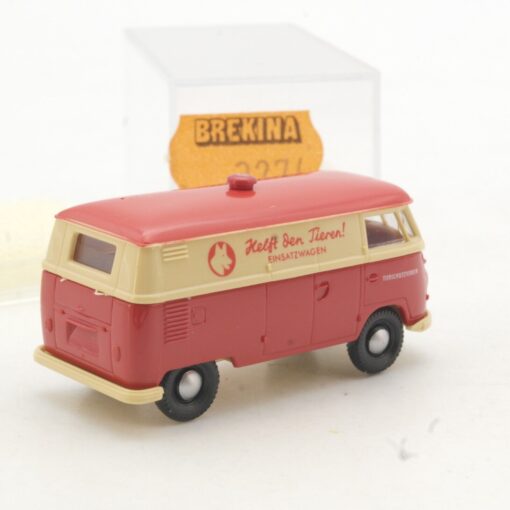 Brekina 1:87 3274 VW Bus T1 Kasten Helft den Tieren in OVP QR2846 – Bild 3