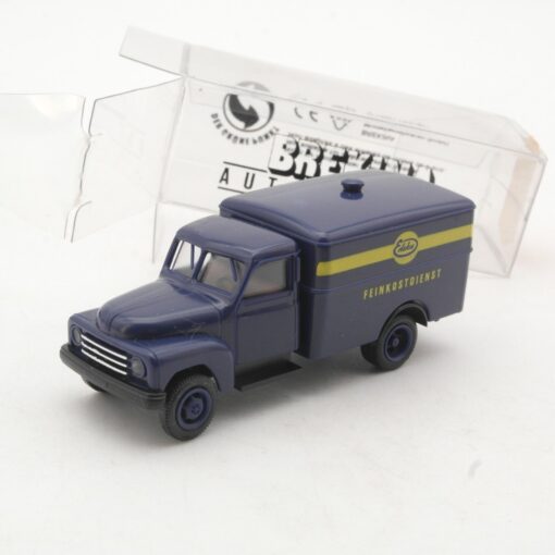 Brekina 1:87 3708 Hanomag L28 Koffer LKW EDEKA Feinkostdienst in OVP QR9382