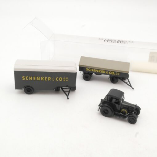 Brekina 1:87 39341 Lanz Eil Bulldog Hängerzug Schenker & Co in OVP RR3612 – Bild 3