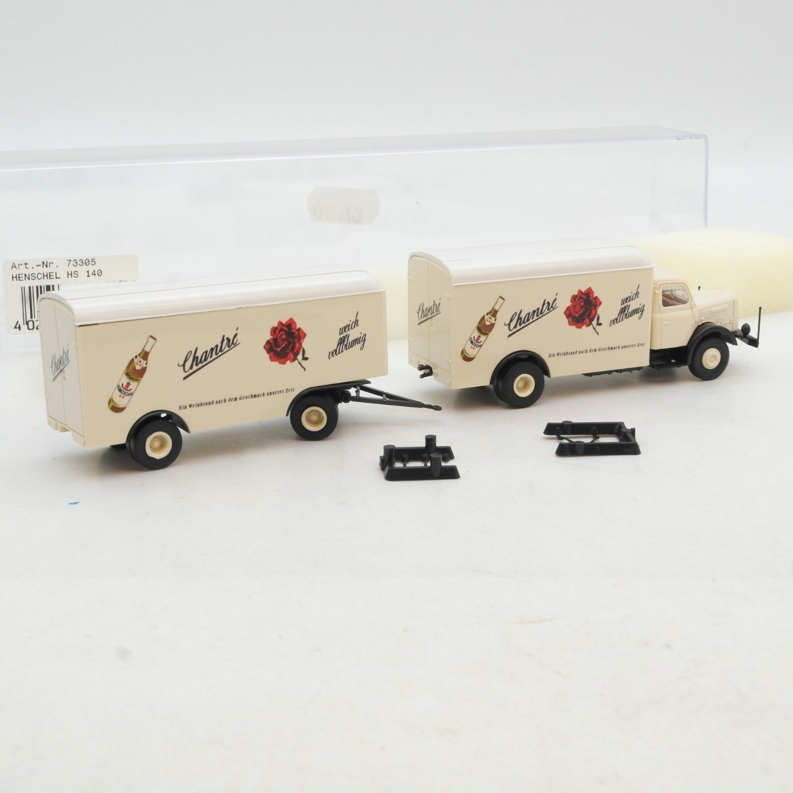 Brekina 1:87 73305 Henschel HS 140 Koffer- Hängerzug Chantrè in OVP RF9515 – Bild 3
