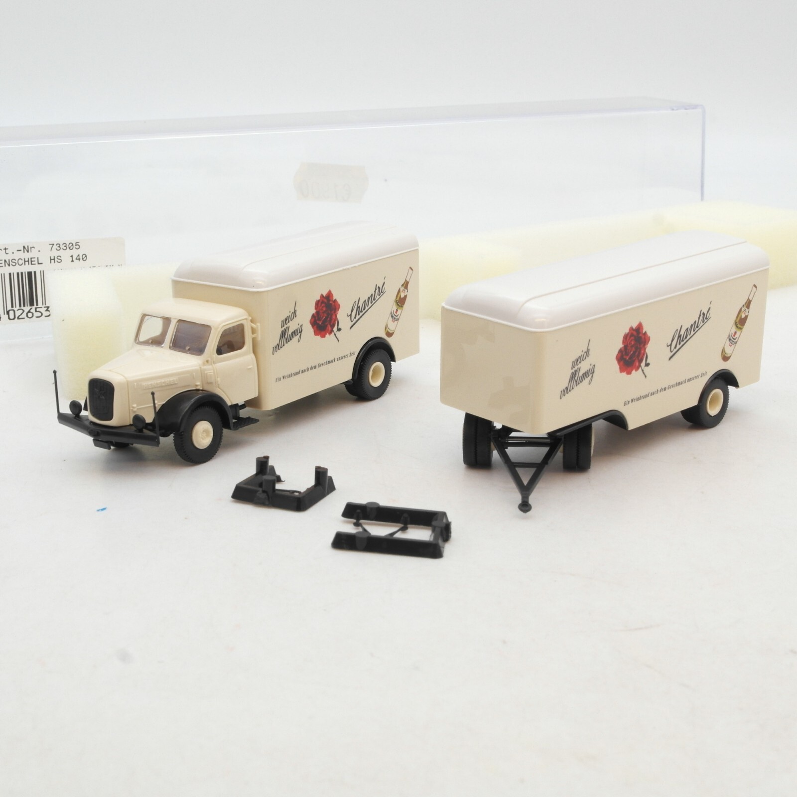 Brekina 1:87 73305 Henschel HS 140 Koffer- Hängerzug Chantrè in OVP RF9515