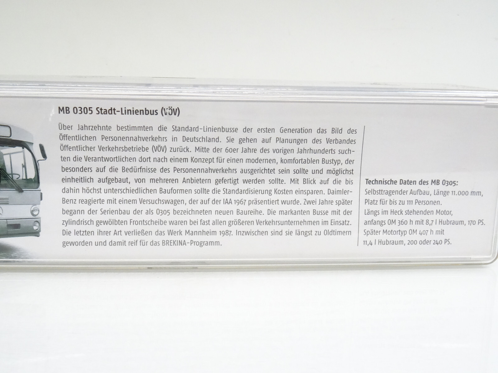 Brekina 1:87 H0 96094 MB 0305 Stadt-Linienbus neuwertig in OVP LE4292 – Bild 3