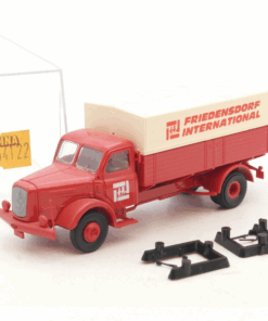 Brekina 1:87 Henschel HS 140 Pritsche Friedensdorf International in EVP RF9818