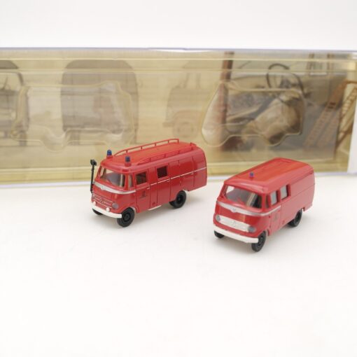 Brekina 1:87 MB L 319 Kastenwagen Set DBP Katastrophenschutz in OVP QR8592