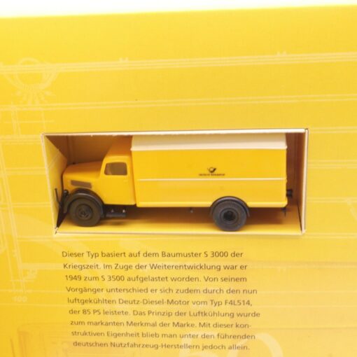 Brekina 1:87 Marirus-Deutz S 3500 50 Jahre Deutsche Post in OVP RI4175 – Bild 3