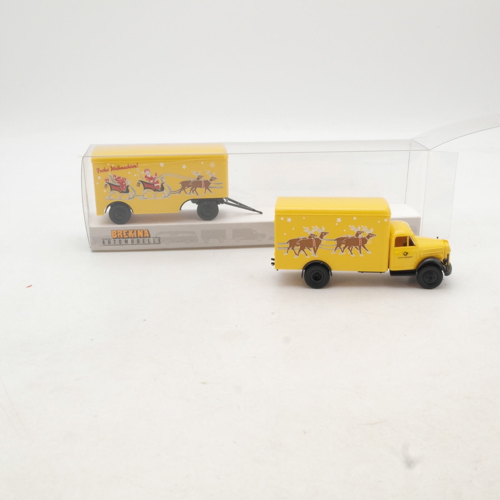 Brekina 1:87 Mercedes Benz Hängerzug Frohe Weihnachten in OVP QR1201 – Bild 3