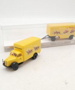 Brekina 1:87 Mercedes Benz Hängerzug Frohe Weihnachten in OVP QR1201