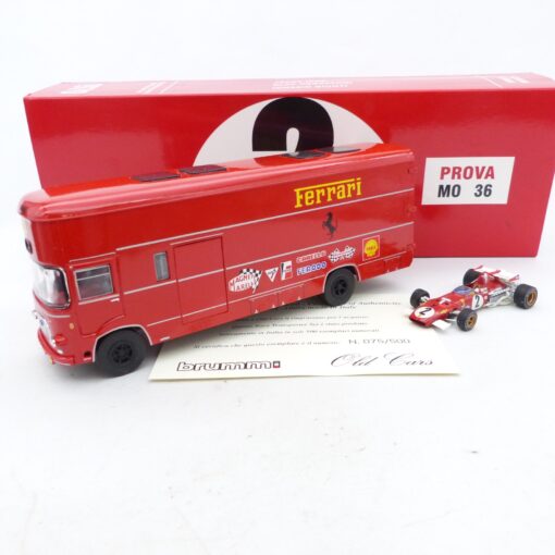 Brumm 1:43 TS04 OM 160 Rolfo Truck Auto Transporter mit F1 Wagen in OVP EX7714