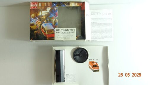 Busch H0 5750 Licht u. Ton Blaulicht Blinkset siehe Foto in OVP CK8473