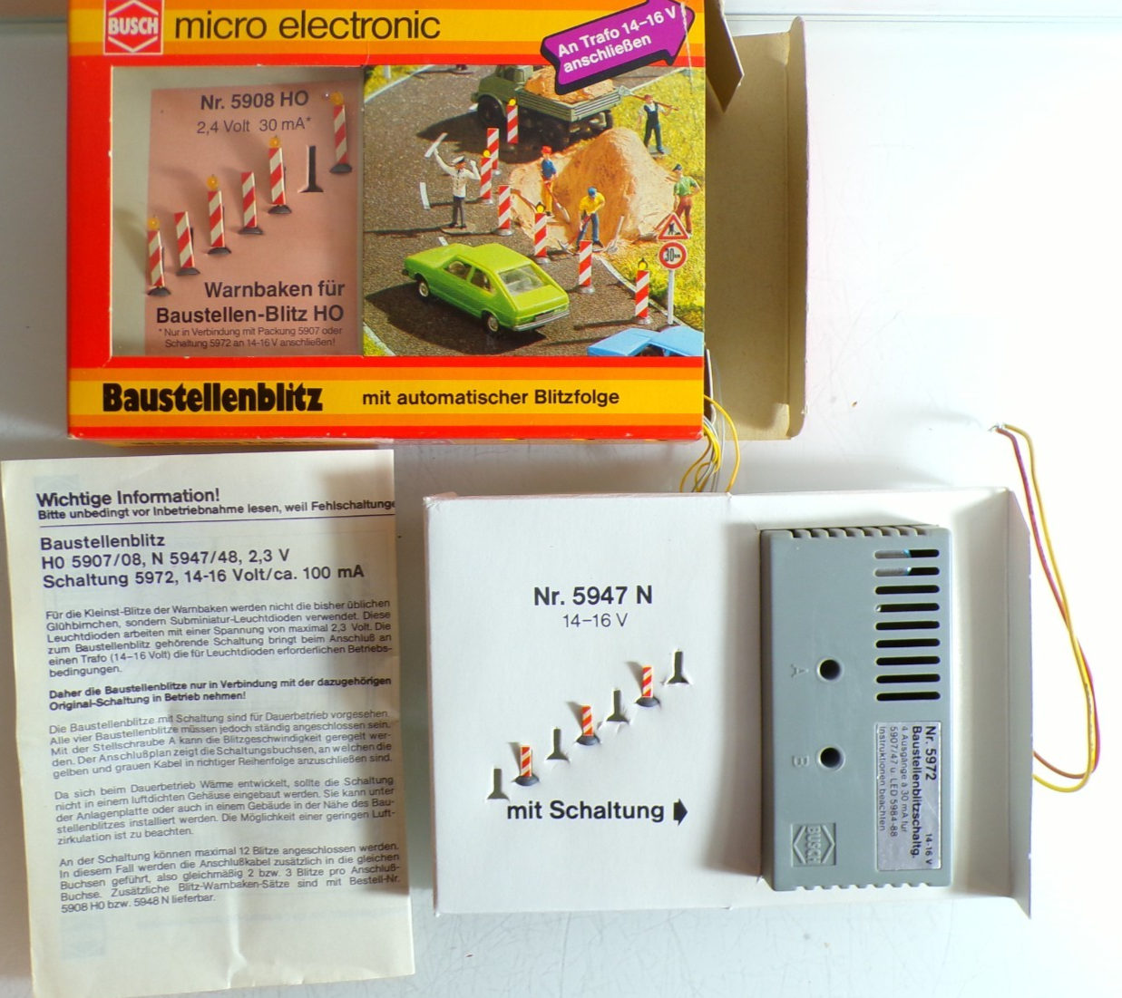 Busch H0 5908 Baustellenblitz siehe Foto in OVP PK2591