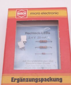 Busch H0 5992 Gelbe Rechteck-LEDs 2,4 V 20mA in OVP RT4621