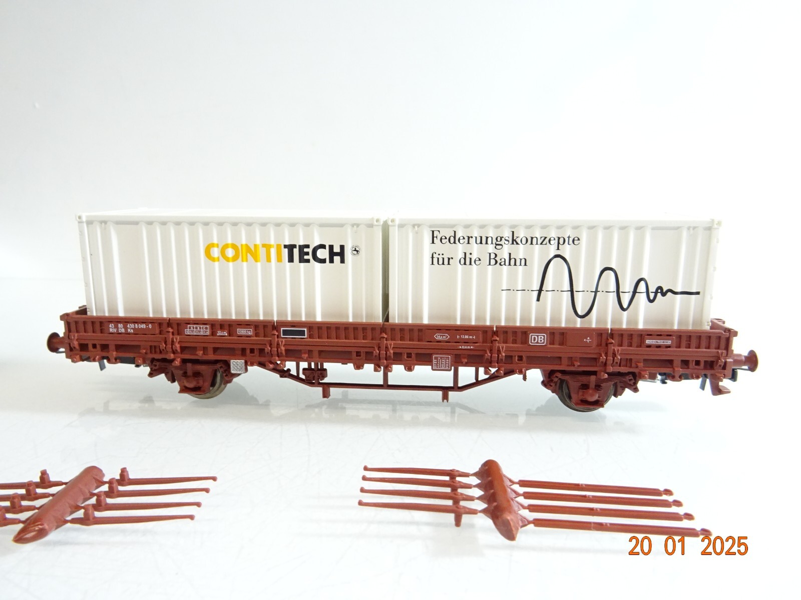 Electrotren H0 Rungenwagen Conti Tech Federungskonzepte der DB in OVP PR5410 – Bild 3