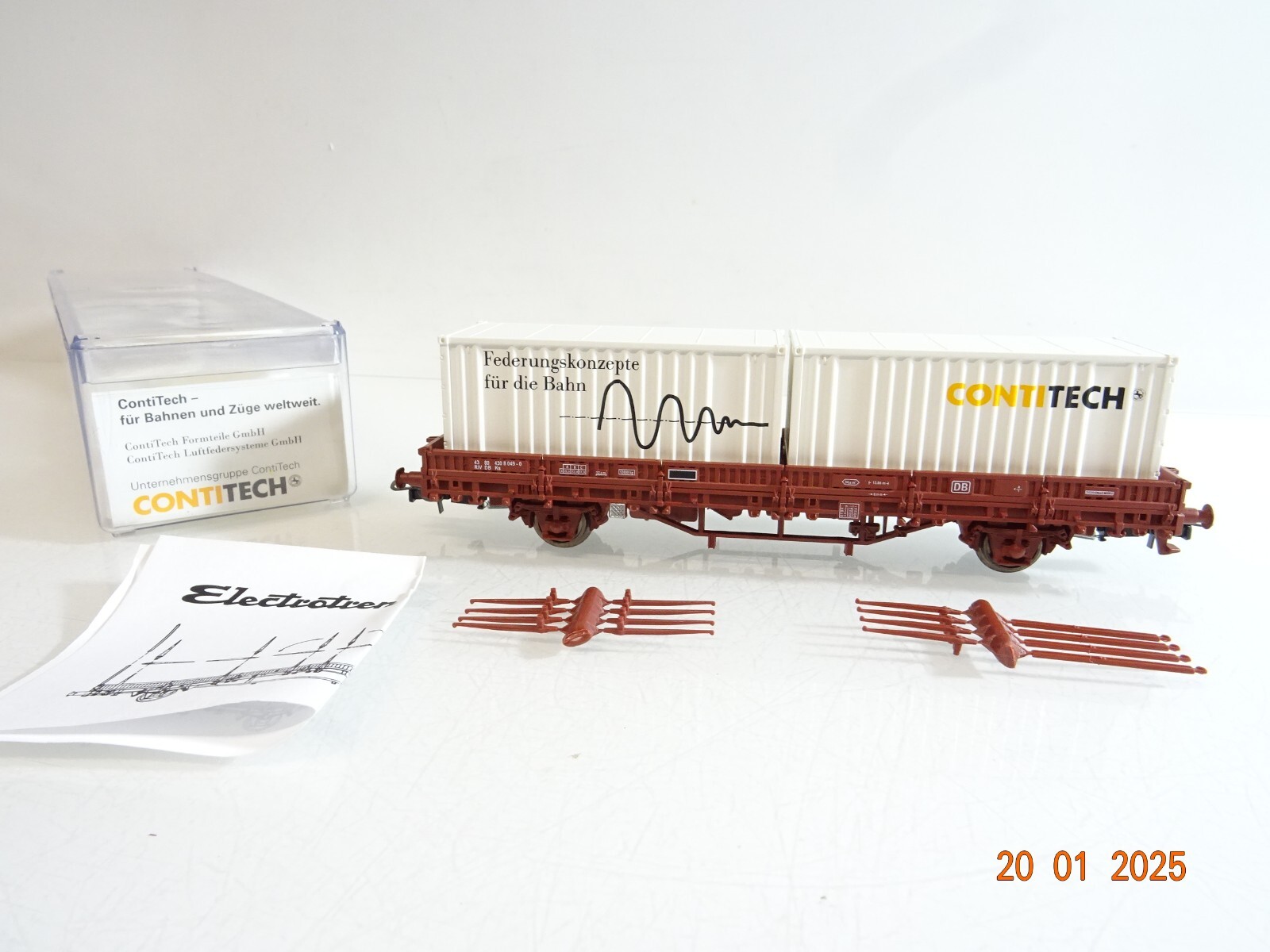 Electrotren H0 Rungenwagen Conti Tech Federungskonzepte der DB in OVP PR5410