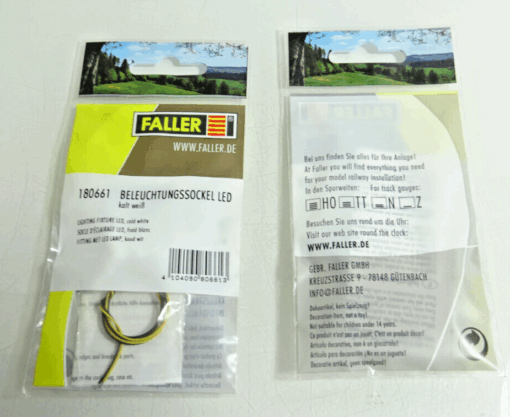 Faller H0 180661 Beleuchtungssockel LED kalt weiß in OVP CK1412