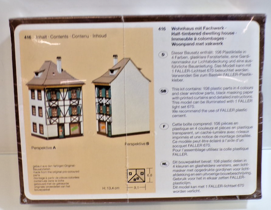 Faller H0 Bausatz 416 Wohnhaus mit Fachwerk in OVP PK3195 – Bild 3