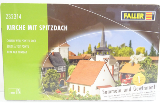 Faller N 232314 Bausatz Kirche mit Spitzdach NEU in OVP C27