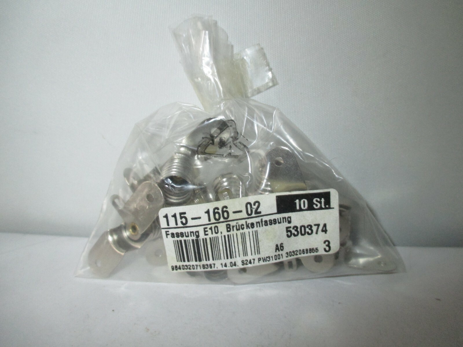 Firma ? 530374 Fassung E10 Brückenfassung 10 Stück m.VP  WZ484
