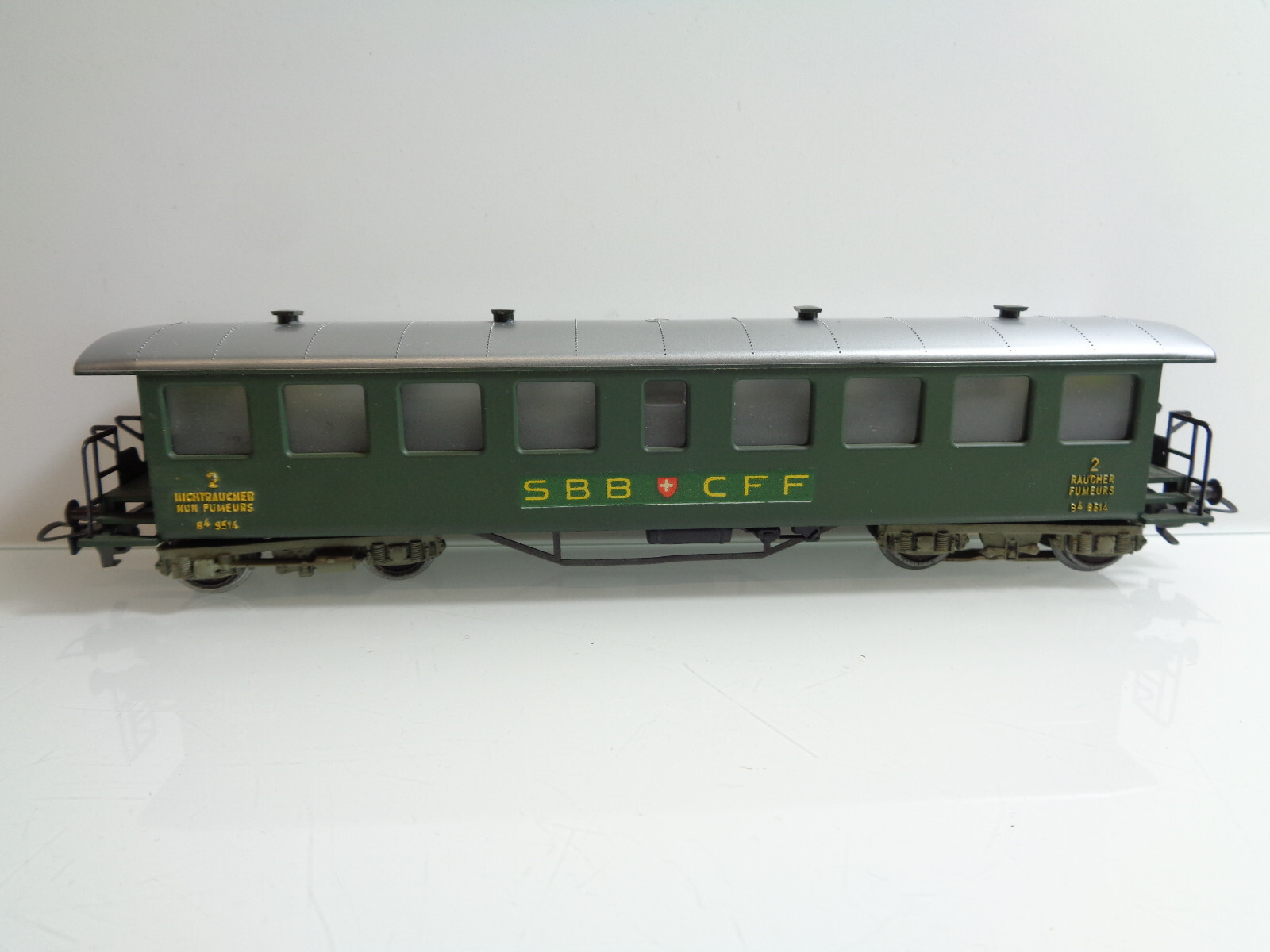 Fleischmann H0 1417 B Personenwagen 2.Kl. mit Beleuchtung der SBB in OVP JD3739 – Bild 3