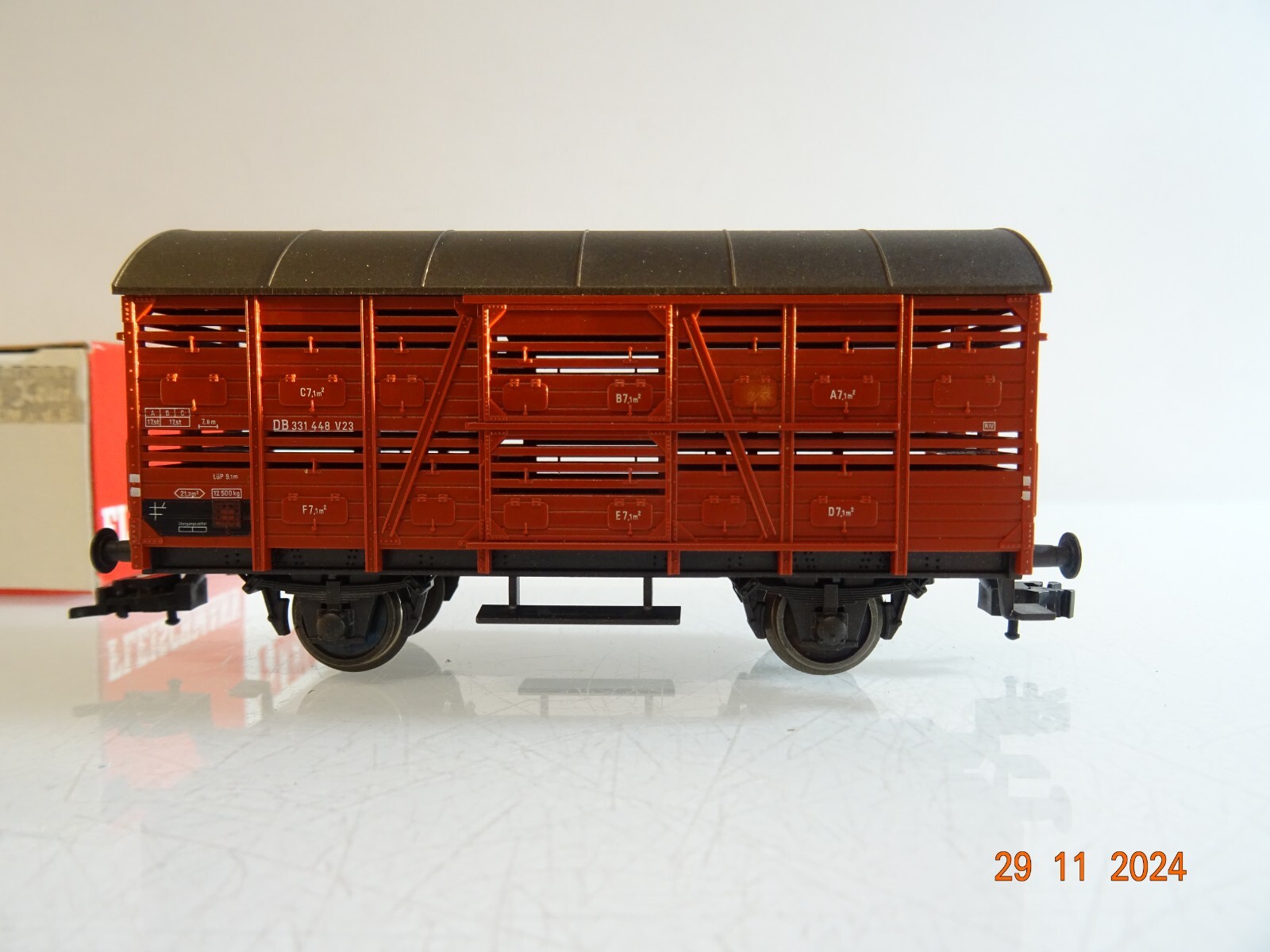 Fleischmann H0 5029 Viehtransportwagen der DB in OVP PR4375 – Bild 3