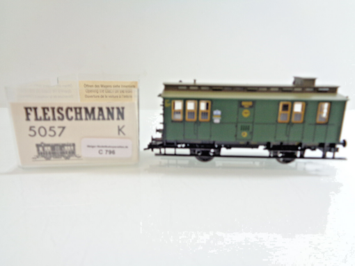 Fleischmann H0 5057 K AC Bahnpostwagen, DRG, DC, KKK NEM, in OVP C796