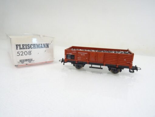 Fleischmann H0 5208 Niederbordwagen mit Ladegut der DR in OVP PR16 – Bild 3