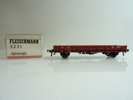Fleischmann H0 5221 Niederbordwagen der DB in OVP PR457 – Bild 3