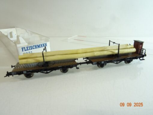 Fleischmann H0 5223 Drehschemelwagen mit Langholz in EVP RR3505 – Bild 3