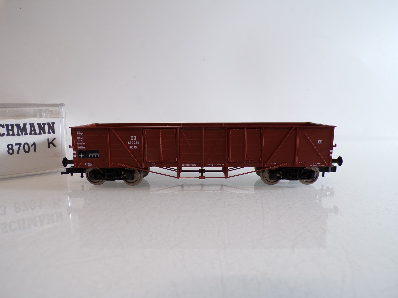 Fleischmann H0 52638701 US Hochbordwagen mit Ladung der DB in OVP BH1639 – Bild 3