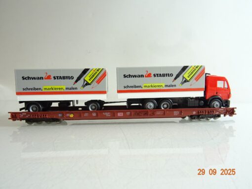 Fleischmann H0 5275 K Niederflurwagen Schwan Stabio LKW der DB in OVP BH196 – Bild 3