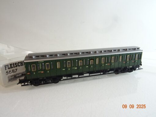 Fleischmann H0 5687 K Personenwagen 2. Klasse der DRG, siehe Foto in OVP RR3498