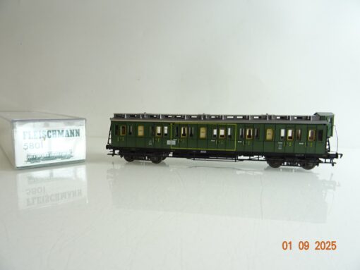 Fleischmann H0 5801 Abteilwagen mit Bremserhaus 1./2.Kl. in OVP BH67