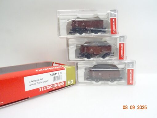 Fleischmann H0 590111 K Güterwagen-Set 3tlg. Omp der DB in OVP JL2851