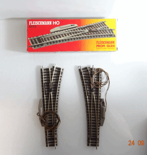 Fleischmann H0 6173 Profigleis elekt. Weichenpaar siehe Foto in OVP PK1061