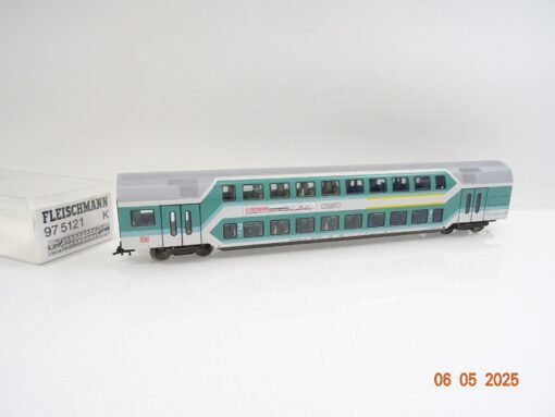 Fleischmann H0 97 5121 K Doppelstockwagen 1./2.Kl. der DB in OVP JL512