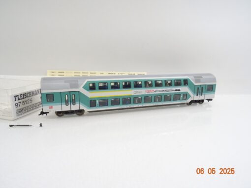 Fleischmann H0 97 5121 K Doppelstockwagen 1./2.Kl. der DB in OVP JL514